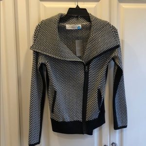 Black and white sweater from Anthropologie